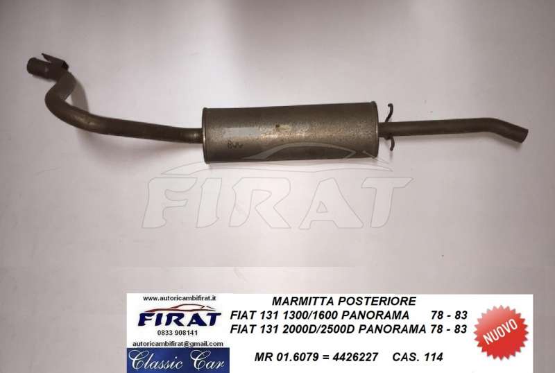 MARMITTA FIAT 131 1.3/1.6/2.0D/2.5D PANOR. POST. (01.6079)